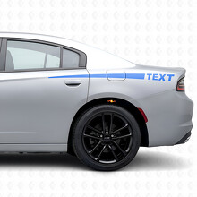 Persoonlijke tekst met strepen zij vinyl sticker voor Dodge Charger 2015-2026_2