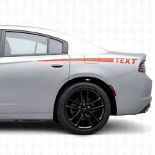 Persoonlijke tekst met strepen zij vinyl sticker voor Dodge Charger 2015-2026_4