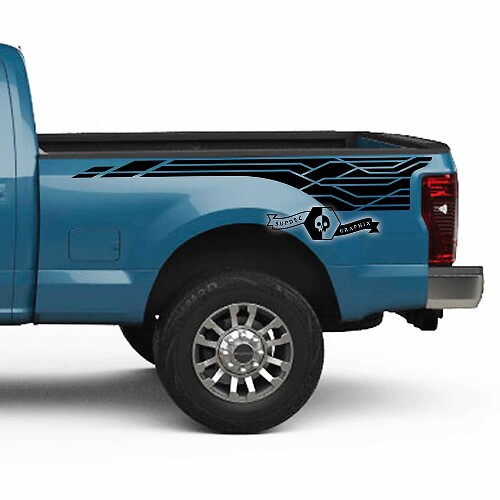 Paar Musclecar Super Duty 2023 Bed Fender Decals Zijstickers Graphics Vinyl
