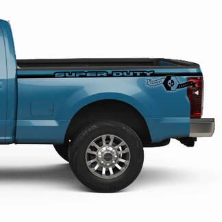 Paar Ford Super Duty 2023 Lines Logo Bed Fender Up Decals Side Stripes Stickers Graphics Vinyl Stripes
