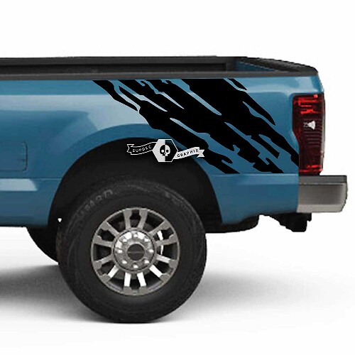 Paar Musclecar Super Duty 2023 Body Fender Bed Mud Splash Decals Side Stickers Graphics Vinyl

