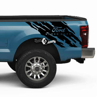 Paar Ford Super Duty 2023 Body Fender Bed Mud Splash Decals Side Stickers Graphics Vinyl
