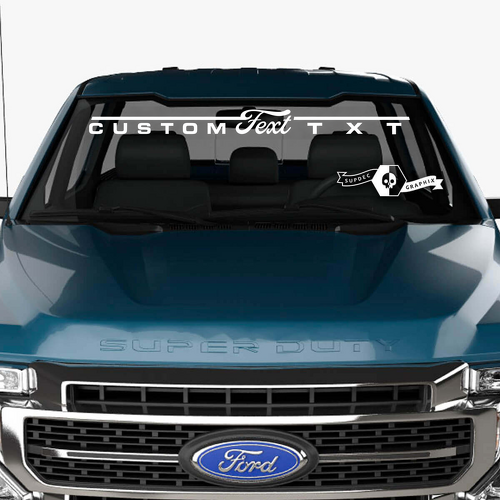 Voorruit Musclecar Super Duty 2023 Logo Decals Stickers Graphics Vinyl
