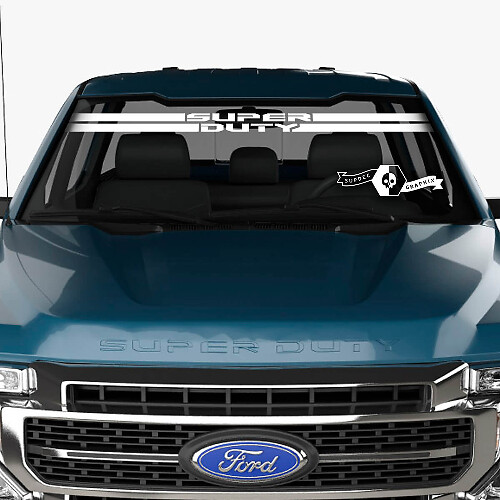 Voorruit Ford Super Duty 2023 Lines Decals Stickers Graphics Vinyl
