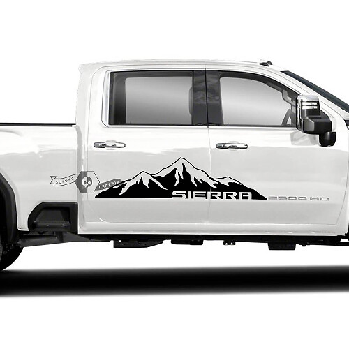 Mountain Side Deur Vinyl Stickers Set voor GMC Sierra 2500HD