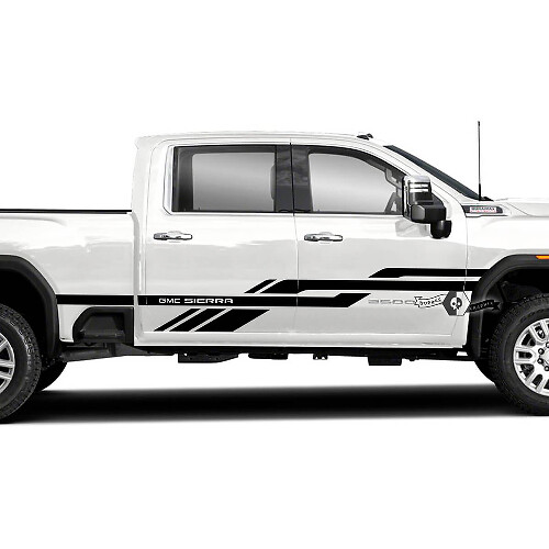Geweven Zijstrepen Vinyl Stickers voor GMC Sierra 2500HD 2022-2023