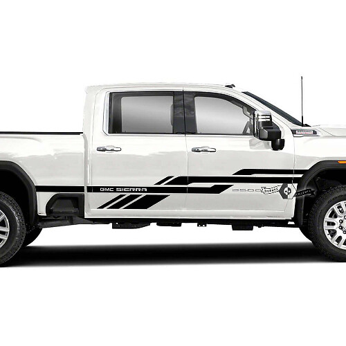 Geweven Zijstrepen Vinyl Stickers voor GMC Sierra 2500HD 2022-2023