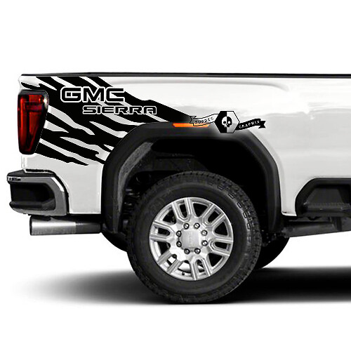 Modderspatbord Achterzijde Strepen Vinyl Stickers Set voor GMC Sierra 2500HD