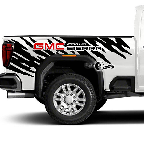 Modderspatbescherming Achterzijde Vinyl Decals Set voor GMC Sierra 2500HD 2022-23