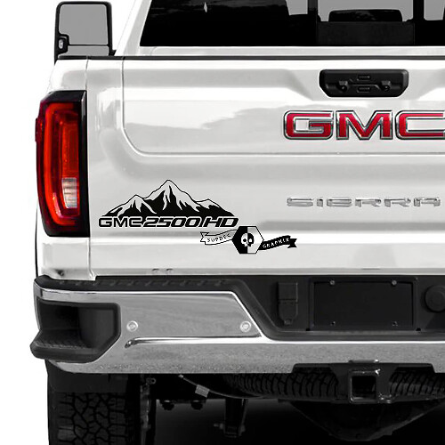 Mounta achterklep vinylsticker voor GMC Sierra 2500HD 2022-2023