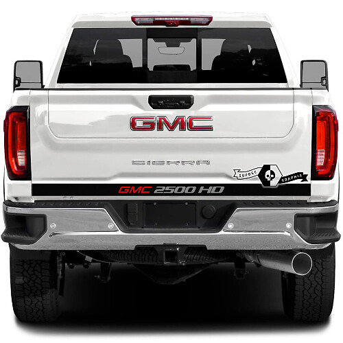 GMC Lettering Tailgate Stripe Vinyl Decal voor GMC Sierra 2500HD 2022-23