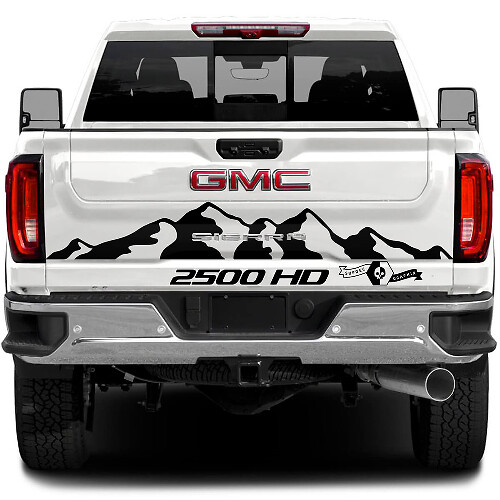 2500 HD Mountain Style Achterklep Vinyl Sticker voor GMC Sierra 2500HD 2022-2023