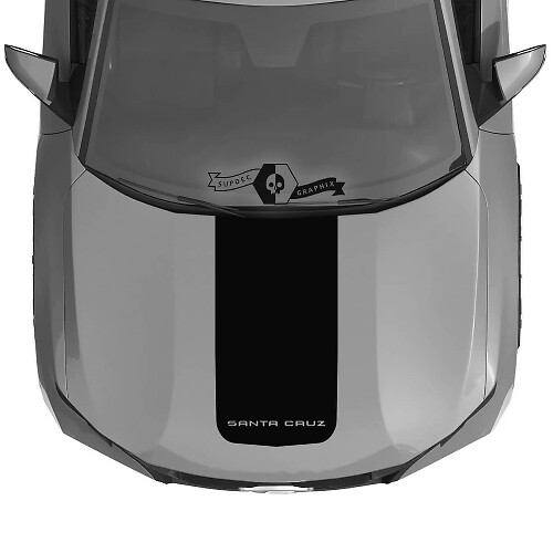 Midden Motorkapstreep Vinyl Decal voor Hyundai Santa Cruz
