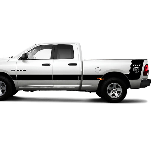 Hemi Logo Custom Strepen Zij Vinyl Decal Sticker voor Dodge Ram 1500