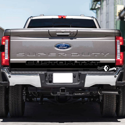 Achterklep Musclecar Super Duty 2023 Lines Logo Half Solid Vinyl Decals Stickers Graphics
