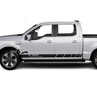 Paar Ford F-150 Lightning 2022 2023 Rocker Panel Lines Stripes Body Decals Side Stickers Graphics Vinyl
