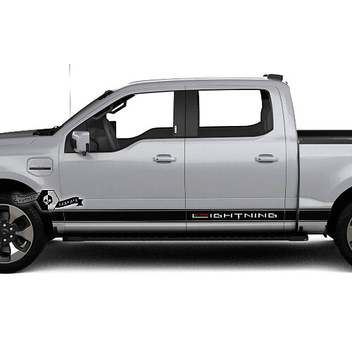 Lightning Rocker Panel Strepen Body Decals Graphics Vinyl Sticker 2 voor Ford F-150 Lightning