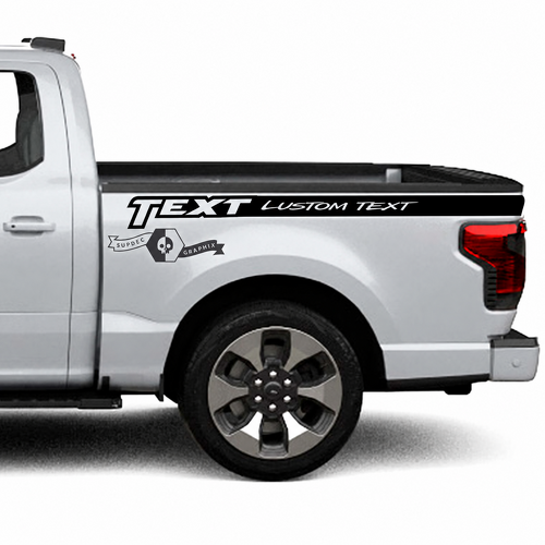 Paar Musclecar truck Lightning 2022 2023 Logo Fender Bedlijnen Strepen Body Decals Side Stickers Graphics Vinyl Supdec Design
