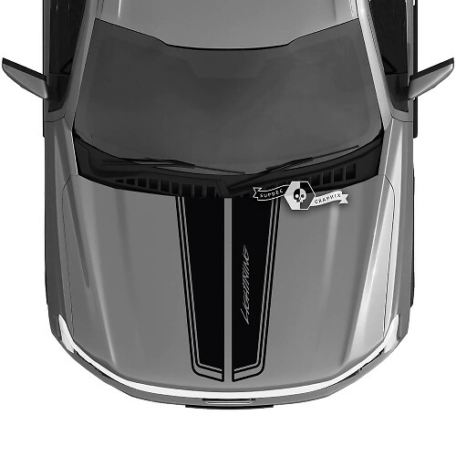 Motorkap Ford F-150 Lightning 2022 2023 Blackout Lightning Trim Dual Decals Stickers Graphics Vinyl
