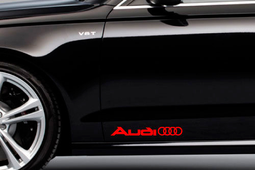 Audi-ringen logo zij vinyl decal sticker voor Audi