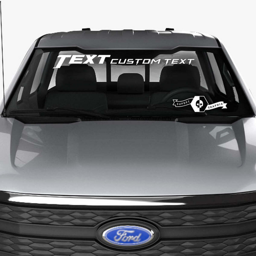 Windshield Logo Banner Raam Topper Decal 2 voor Musclecar truck Lightning