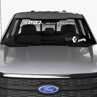 Voorruit sticker voor Ford F-150 Lightning 2022 - 2023 Lightning logo banner venster topper sticker
