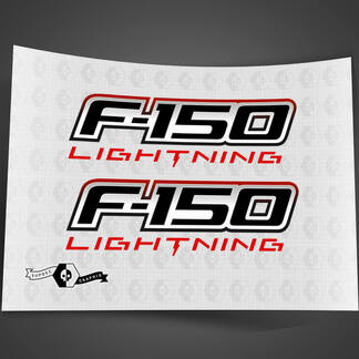 Paar Ford F-150 Lightning 2022 2023 deuren Logo stickers Stickers Graphics Vinyl Supdec Design

