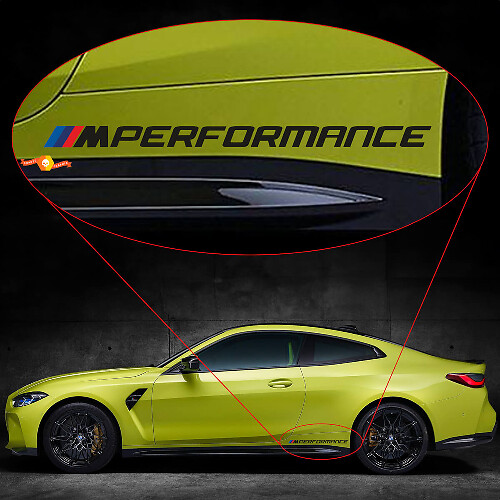 M Performance stijl zijschort decals set voor BMW M3 M4 G80 G82 G83