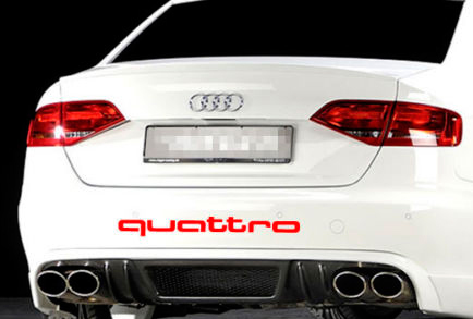 Quattro Achterbumper Vinylsticker voor Audi Auto's