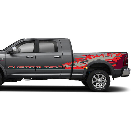 Aangepast Tekst Splash Stijl Zij Vinyl Decal Kit Voor Dodge Ram