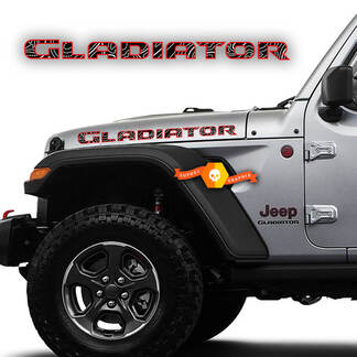 2x Hood Decals Stickers voor 2019 - 2023 Jeep Gladiator Topografische kaart Topo
