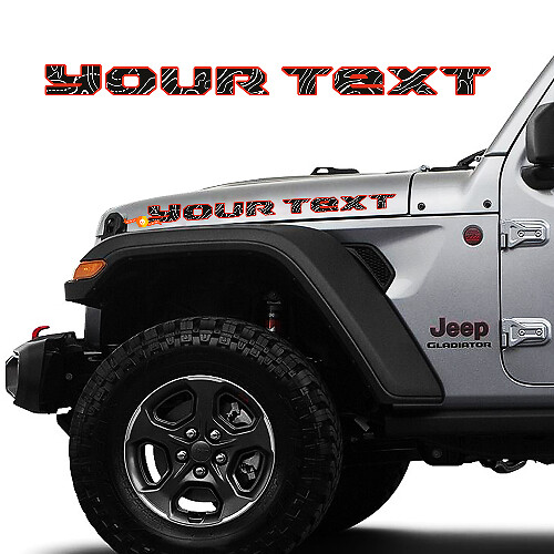 2x Hood Decals Stickers voor 2019 - 2023 Jeep Gladiator Topografische kaart Topo
