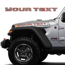 2x Hood Decals Stickers voor 2019 - 2023 Jeep Gladiator Topografische kaart Topo
 2