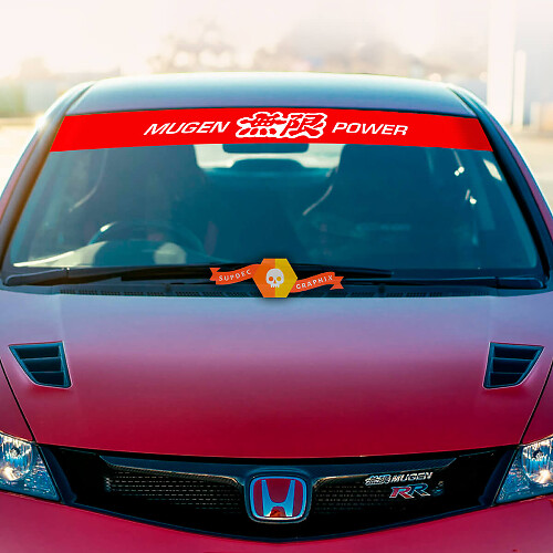 Honda Mugen Power Motorsports voorruit banner vinyl sticker sticker elke kleurencombinatie
