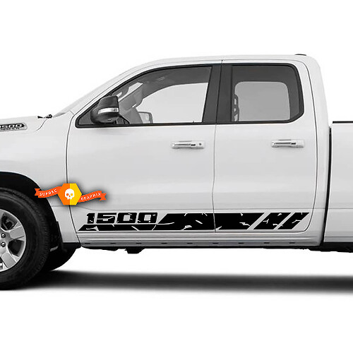 Versleten 1500 Zijkstrepen Vinyl Stickers voor Dodge Ram 1500