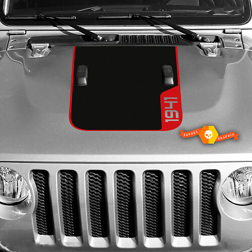 Kap Jeep RUBICON 1941 Wrangler Vinyl Decal Sticker Graphics 2 kleuren
