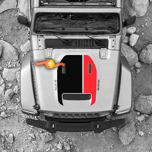 Mojave Stijl Motorkap Scoop Vinyl Sticker voor Jeep Wrangler