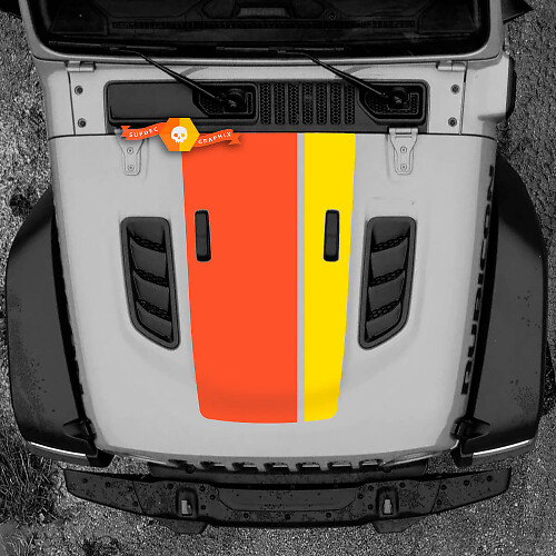 Motorkap Vinyl Decal Sticker Graphics voor Jeep Wrangler Rubicon