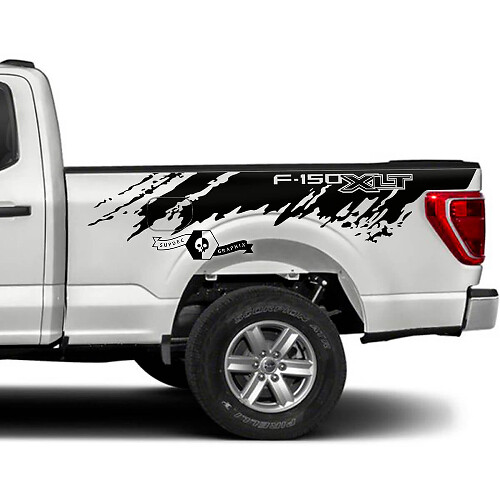 Paar Ford F-150 XLT Bed Mud Graphics zijstickers

