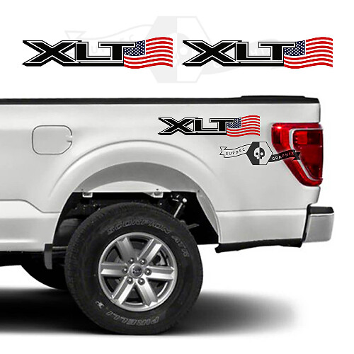XLT USA Vlag Zij Vinyl Stickers voor Musclecar F-150 2023