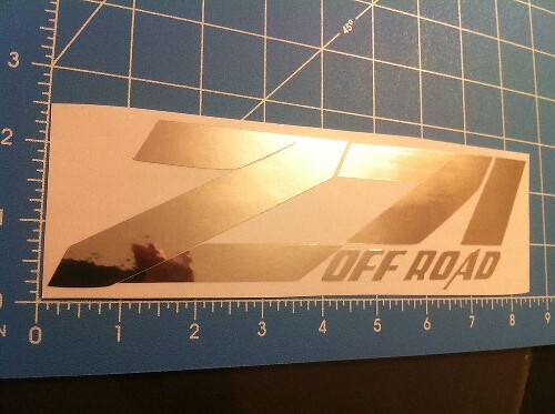 2 X Nieuwe Chroom Chevy Z71 Off Road Decals Stickers Set Silverado 1500 4x4 Racing