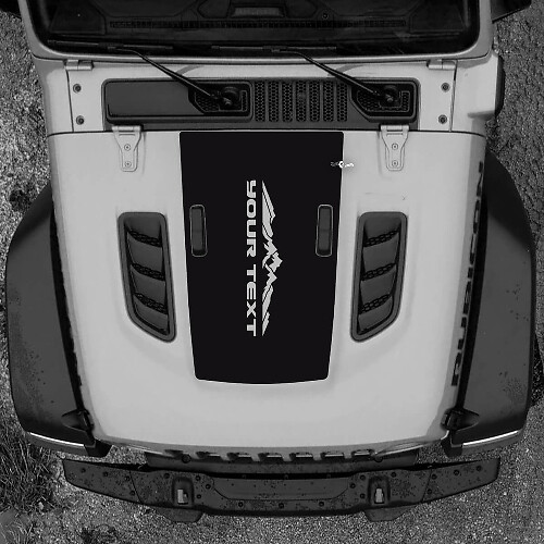 Hood Jeep RUBICON Wrangler JL Vinyl bergen 2018 + omhoog banner sticker sticker graphics
