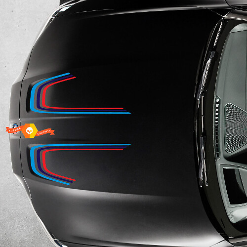 M Stijl Gebogen Motorkap Strepen Vinyl Stickers voor BMW M3 M4 G80 G82 G83