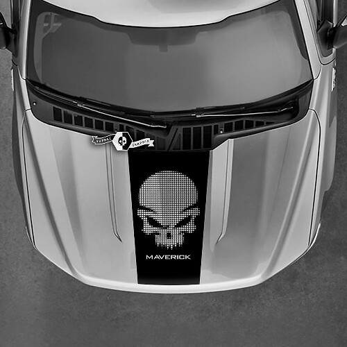 Hood Ford Maverick Punisher Graphics Decals Alle kleuren Maverick Stickers

