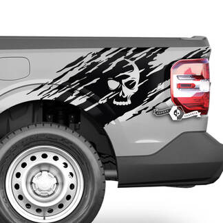 Paar Ford F-150 XLT Bed Skull Splash Mud Graphics Side Decals Stickers
