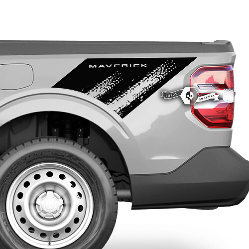 Paar Ford F-150 XLT Maverick Bed Splash Mud Graphics zijstickers
