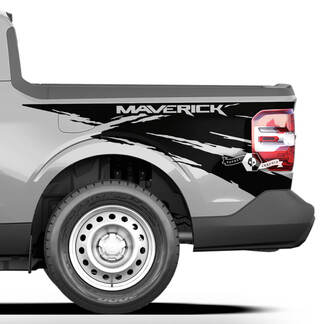 Paar Ford F-150 XLT Maverick Splash modderbed spatbord grafische zijstickers
