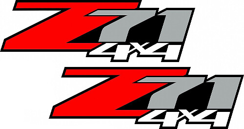 2 Chevy Z71 Off Road 4x4 Truck Sticker/Sticker X2