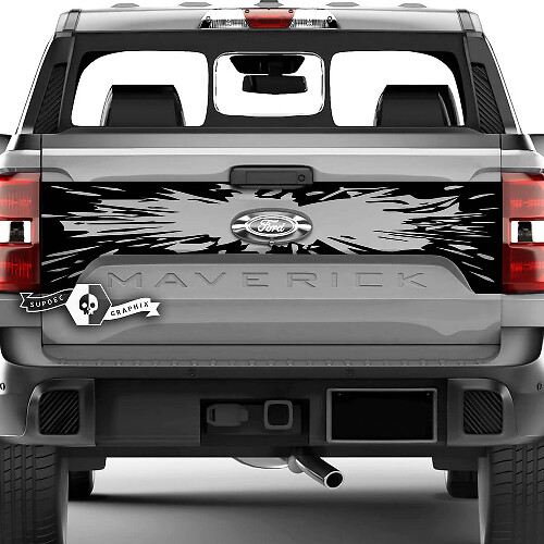 Ford F-150 XLT Maverick achterklep Splash explosie grafische zijstickers stickers
