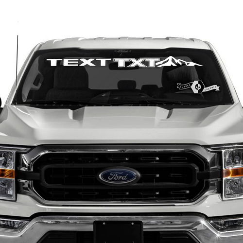 Musclecar truck XLT bergen venster voorruit grafische stickers stickers
